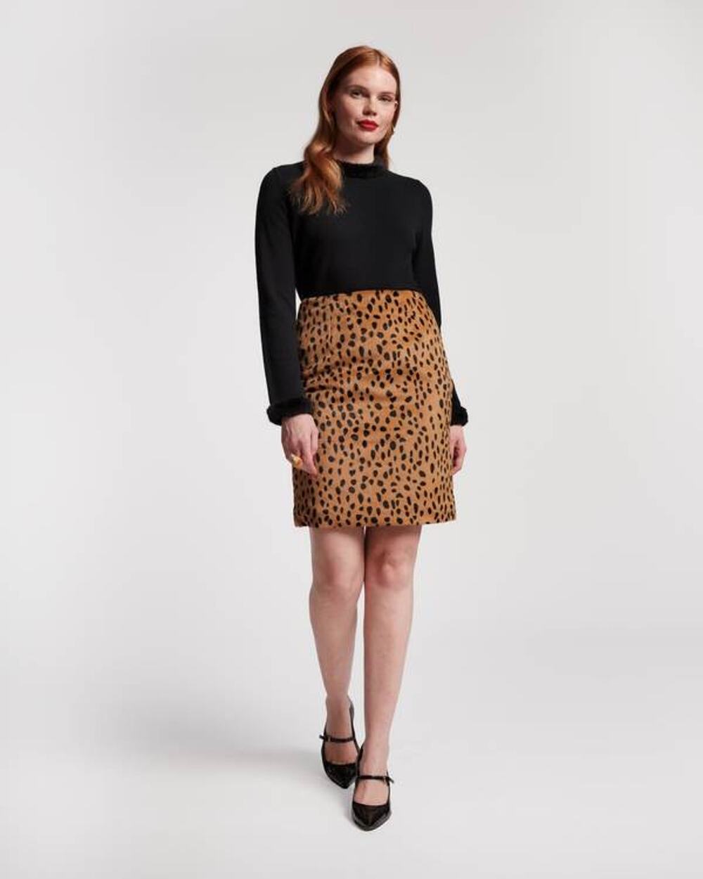 Frances Valentine Blaine Mini Skirt in Cheetah Print 12